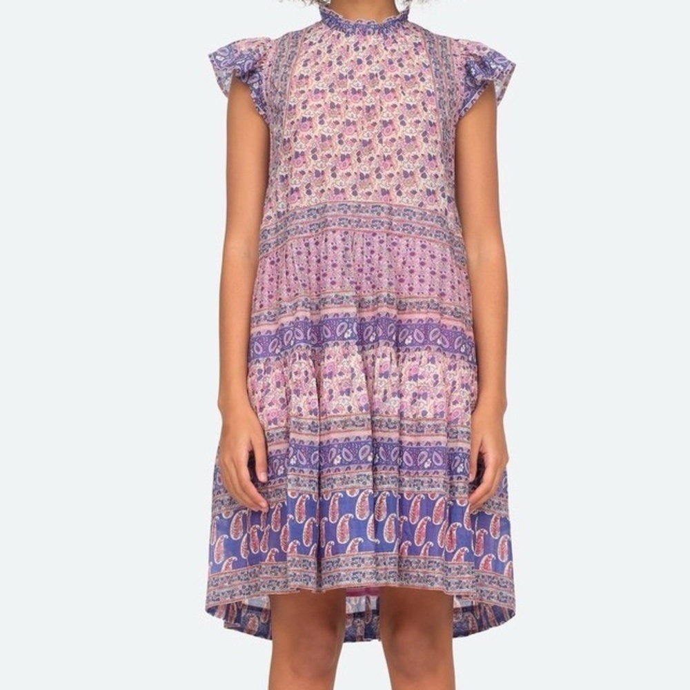 Sea New York Bianca Tiered Tunic mini Dress in Violet - 2